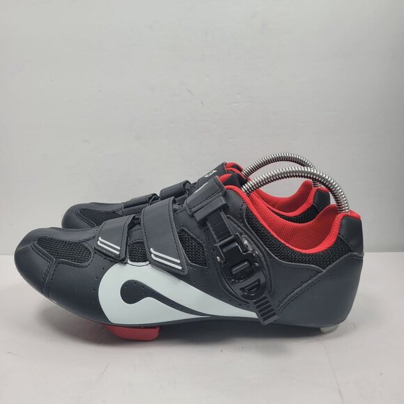 Peloton Cycling Spin Women's Black White Red Shoes US Size 10 EU 41 - Picture 2 of 8